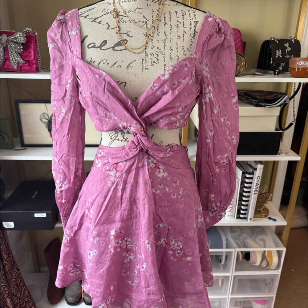 Bardot Pink Floral Mini Dress